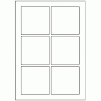 622 - Label Size 85mm x 85mm - 6 labels per sheet