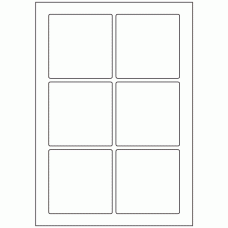 622 - Label Size 85mm x 85mm - 6 labels per sheet 