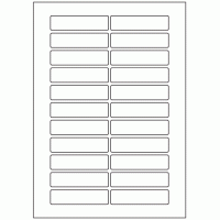 631 - Label Size 80mm x 20mm - 22 labels per sheet
