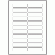 631 - Label Size 80mm x 20mm - 22 labels per sheet 