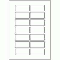 636 - Label Size 72mm x 31mm - 14 labels per sheet