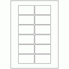 637 - Label Size 70mm x 40mm - 12 labels per sheet 