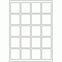 645 - Label Size 51.5mm x 46mm - 20 labels per sheet