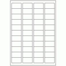 651 - Label Size 45mm x 25mm - 44 labels per sheet (Speciality Corner) 
