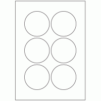 663 - Label Size 75mm Dia - 6 labels per sheet 663 - Label Size 75mm Dia - 6 labels per sheet