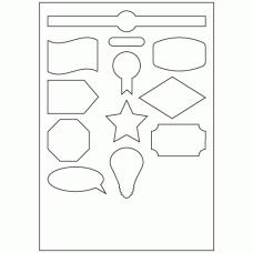 919 DEMO - Creative Range Sampler Die - 12 labels per sheet 