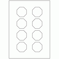 922 - Octagon Label Size 50mm x 50mm - 8 labels per sheet 922 - Octagon Label Size 50mm x 50mm - 8 labels per sheet