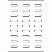 924 - Rounded Rectangle Label Size 43mm x 10mm - 27 labels per sheet 924 - Rounded Rectangle Label Size 43mm x 10mm - 27 labels per sheet