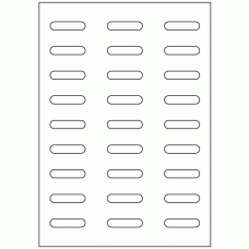 924 - Rounded Rectangle Label Size 43mm x 10mm - 27 labels per sheet 