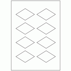 928 - Diamond Label Size 80mm x 50mm - 8 labels per sheet 