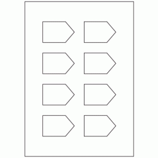 930 - Direction Arrow Label Size 61mm x 40mm - 8 labels per sheet 