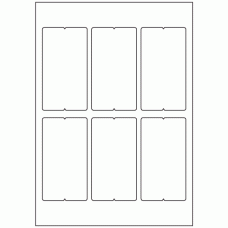 940 - Notch Label Size 110mm x 60mm - 6 labels per sheet 