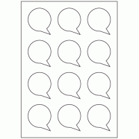 943 - Label Size 56.9mm x 50mm - 12 labels per sheet