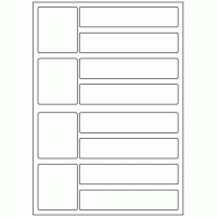 947 - Mixed Rectangles - 12 labels per sheet