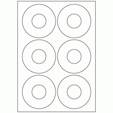 948 - Label Size CD 90mm - 6 labels per sheet 