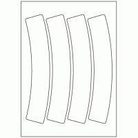 949 - Arch Label Size 239.3mm x 53.7mm - 4 labels per sheet