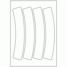 949 - Arch Label Size 239.3mm x 53.7mm - 4 labels per sheet 