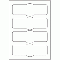 951 - Bottle Label Size 177.5mm x 65mm - 4 labels per sheet