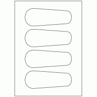 955 - Bottle Label Size 145mm x 55mm - 4 labels per sheet
