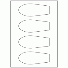 958 - Bottle Label Size 138mm x 56mm - 4 labels per sheet 