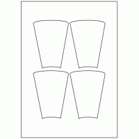 960 - Bottle Label Size 117.0mm x 82.8mm - 4 labels per sheet
