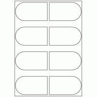 962 - Dome Label Size 100mm x 57mm - 8 labels per sheet
