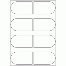 962 - Dome Label Size 100mm x 57mm - 8 labels per sheet 