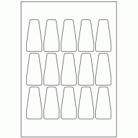 966 - Bottle Label Size 70mm x 34mm - 15 labels per sheet