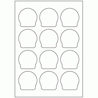 971 - Bottle Label Size 57mm x 57mm - 12 labels per sheet