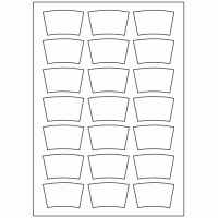 972 - Arch Label Size 56.8mm x 34.6mm - 21 labels per sheet
