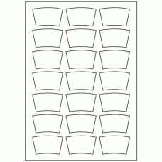972 - Arch Label Size 56.8mm x 34.6mm - 21 labels per sheet 