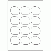 973 - Bottle Label Size 55mm x 48mm - 12 labels per sheet