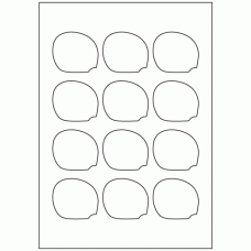 973 - Bottle Label Size 55mm x 48mm - 12 labels per sheet 