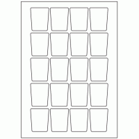 974 - Bottle Label Size 50mm x 40mm - 20 labels per sheet