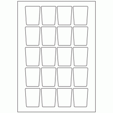 974 - Bottle Label Size 50mm x 40mm - 20 labels per sheet 