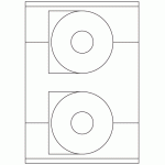 357 - Label Size 114.5mm CD-DVD - 2 labels per sheet