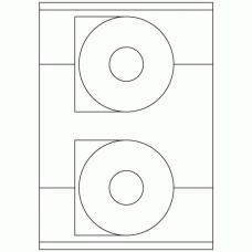 357 - Label Size 114.5mm CD-DVD - 2 labels per sheet 